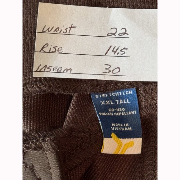 Old Navy XXL Tall Stretch Tech Go H20 Water Repellent Utility Jogger Pants Brown - Picture 2 of 9